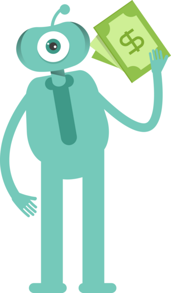 Komik Canavar Karakteri Clipart