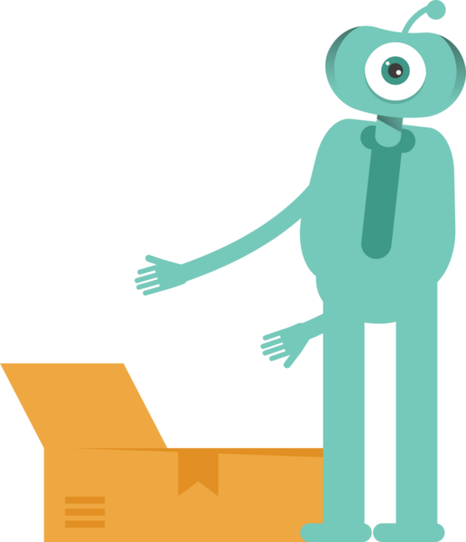 Komik Canavar Karakteri Clipart