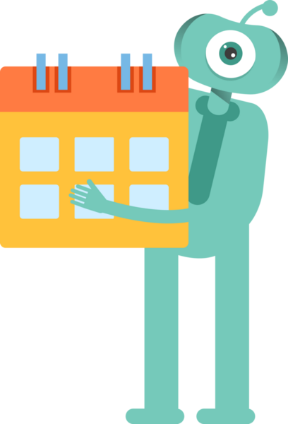 Komik Canavar Karakteri Clipart