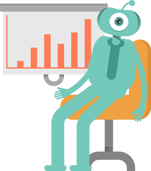 Komik Canavar Karakteri Clipart