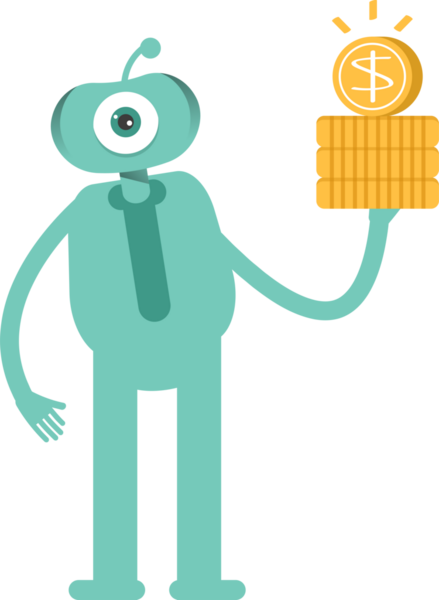 Komik Canavar Karakteri Clipart