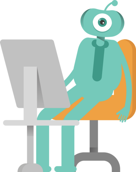 Komik Canavar Karakteri Clipart