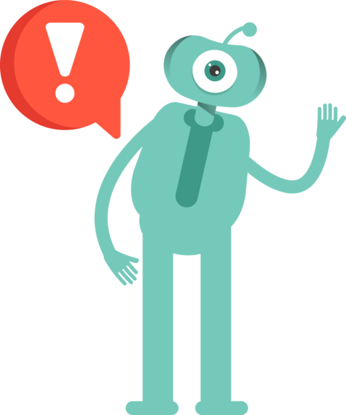 Komik Canavar Karakteri Clipart