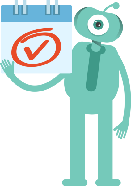 Komik Canavar Karakteri Clipart