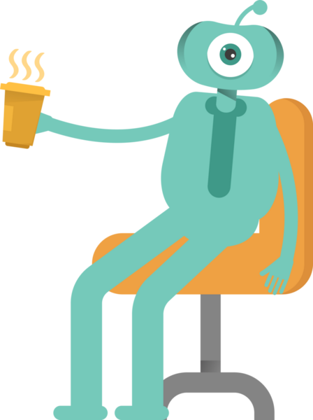 Komik Canavar Karakteri Clipart