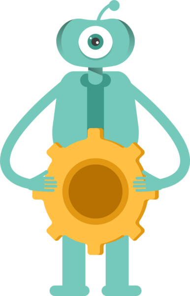 Komik Canavar Karakteri Clipart