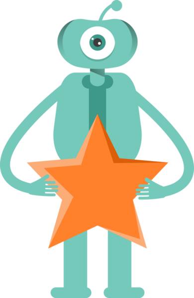 Komik Canavar Karakteri Clipart