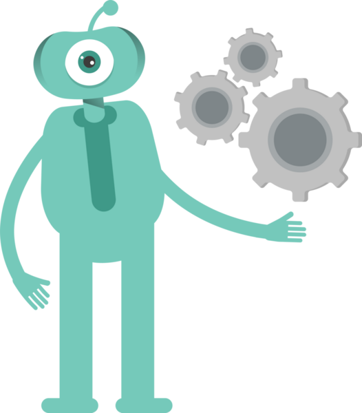 Komik Canavar Karakteri Clipart