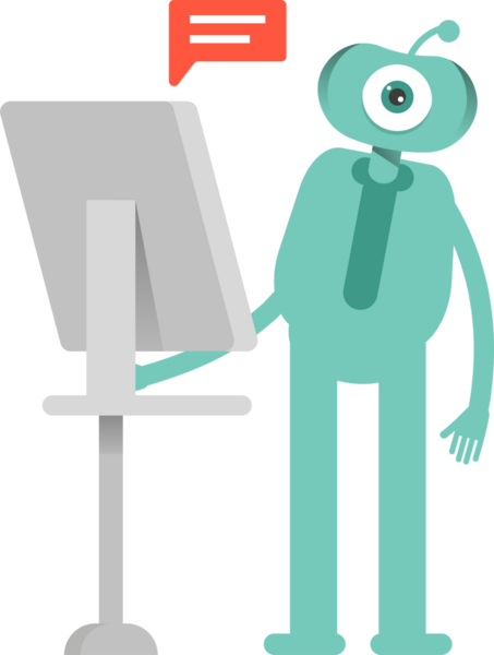 Komik Canavar Karakteri Clipart