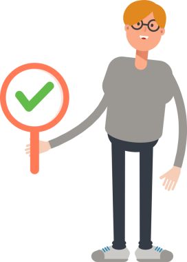 Erkek Karakter Denetim İşaretini Gösteriyor