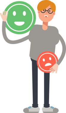 Erkek Karakter ve Duygu Simgesi