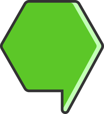 yeşil komik konuşma balonu