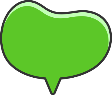 yeşil komik konuşma balonu