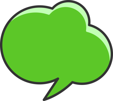 yeşil komik konuşma balonu