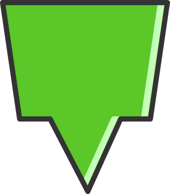 yeşil komik konuşma balonu