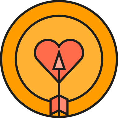 Kalp Dartı Simgesi Clipart