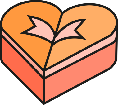 kalp hediye kutusu simgesi