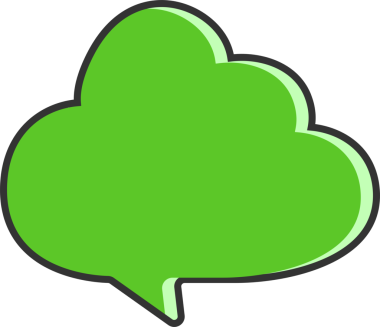 yeşil komik konuşma balonu