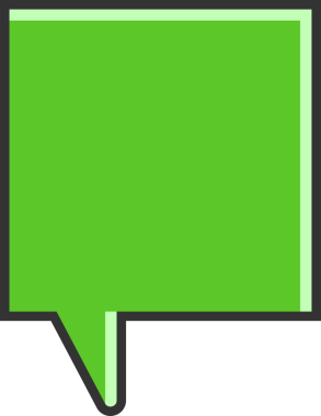 Yeşil Konuşma Baloncuğu İllüstrasyonu