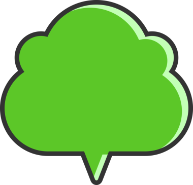 Yeşil Konuşma Baloncuğu İllüstrasyonu