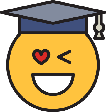 Göz Kırp Öğrenci Emoji