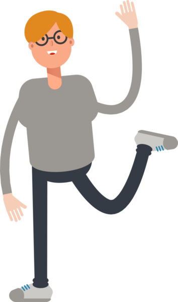 Erkek Karakteri Rahatlatıcı Çizim