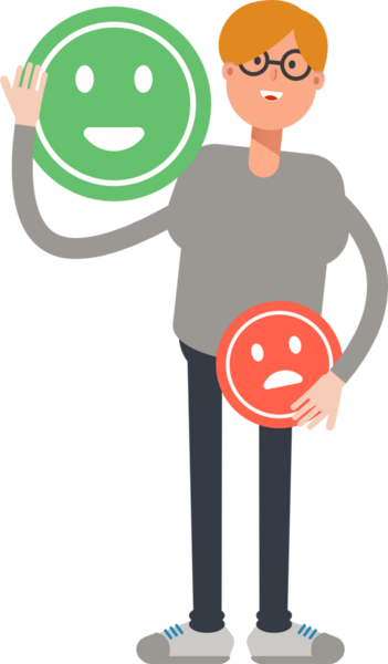 Erkek Karakter ve Duygu Simgesi