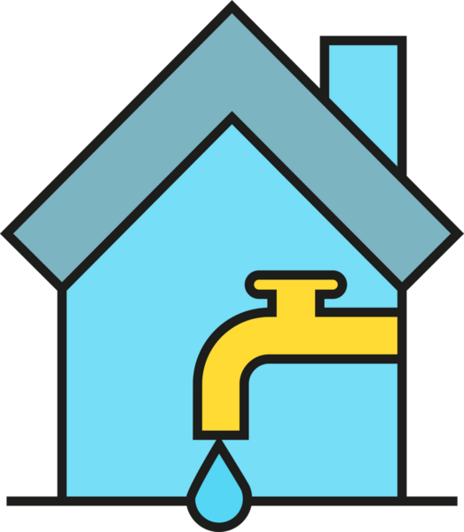 Ev ve Su Musluğu Simgesi