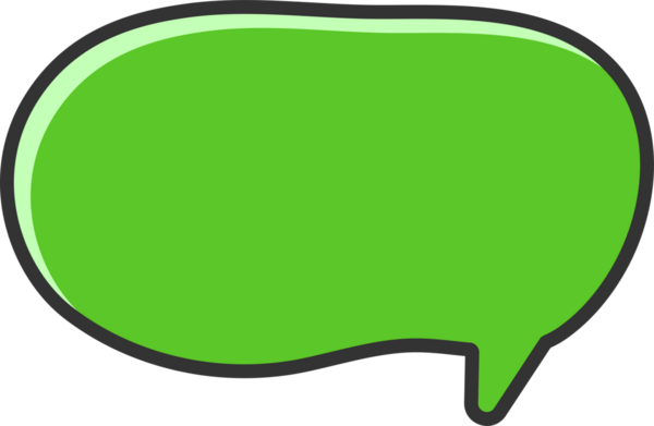 yeşil komik konuşma balonu