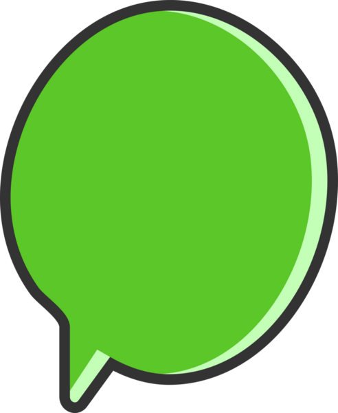 yeşil komik konuşma balonu