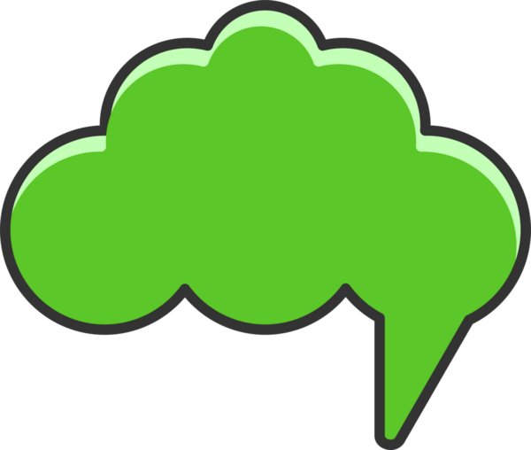 Yeşil Konuşma Baloncuğu İllüstrasyonu