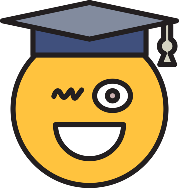 Göz Kırp Öğrenci Emoji