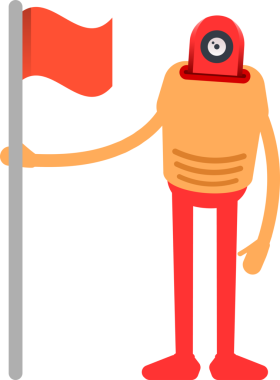 Çizgi Robot İnsansı Karakter Clipart