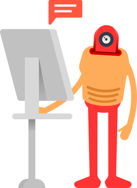 Çizgi Robot İnsansı Karakter Clipart