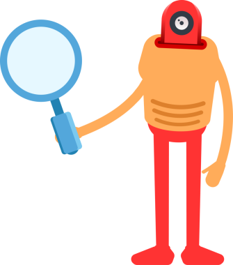 Çizgi Robot İnsansı Karakter Clipart