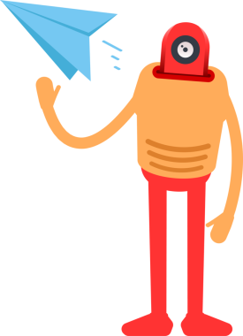 Çizgi Robot İnsansı Karakter Clipart