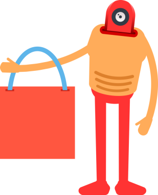 Çizgi Robot İnsansı Karakter Clipart