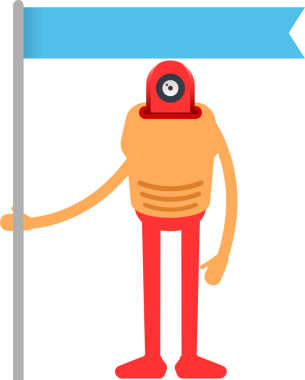 Çizgi Robot İnsansı Karakter Clipart