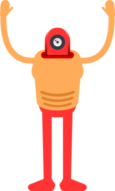 Çizgi Robot İnsansı Karakter Clipart