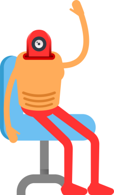 Çizgi Robot İnsansı Karakter Clipart