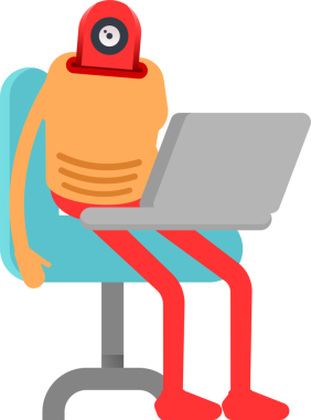 Çizgi Robot İnsansı Karakter Clipart