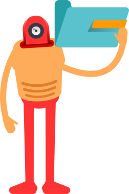 Çizgi Robot İnsansı Karakter Clipart