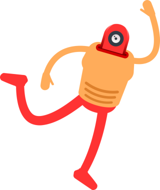 Çizgi Robot İnsansı Karakter Clipart