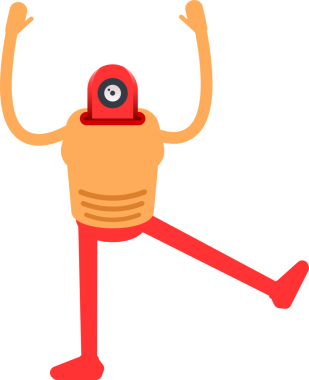 Çizgi Robot İnsansı Karakter Clipart