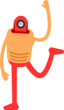 Çizgi Robot İnsansı Karakter Clipart