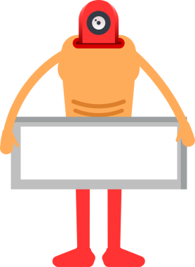 Çizgi Robot İnsansı Karakter Clipart