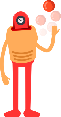 Çizgi Robot İnsansı Karakter Clipart