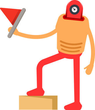 Çizgi Robot İnsansı Karakter Clipart