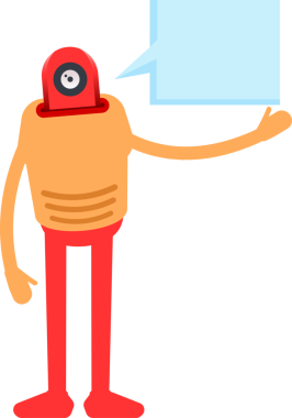 Çizgi Robot İnsansı Karakter Clipart