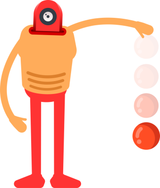 Çizgi Robot İnsansı Karakter Clipart